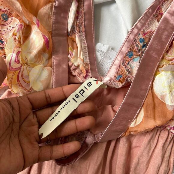 Silk Flutter Sleeve Mini Dress - Picture 4 of 4